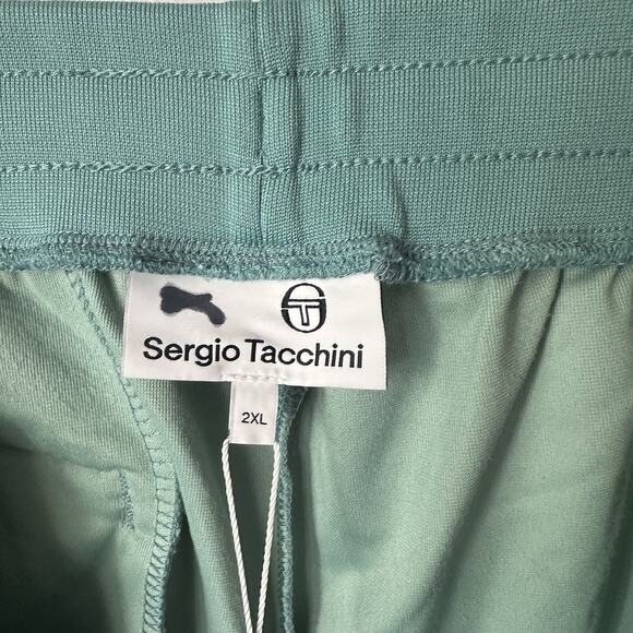 Sergio Tacchini Men's Shorts 2XL Velour Athletic Sovana Aquamarine NWT Tennis - Picture 12 of 14
